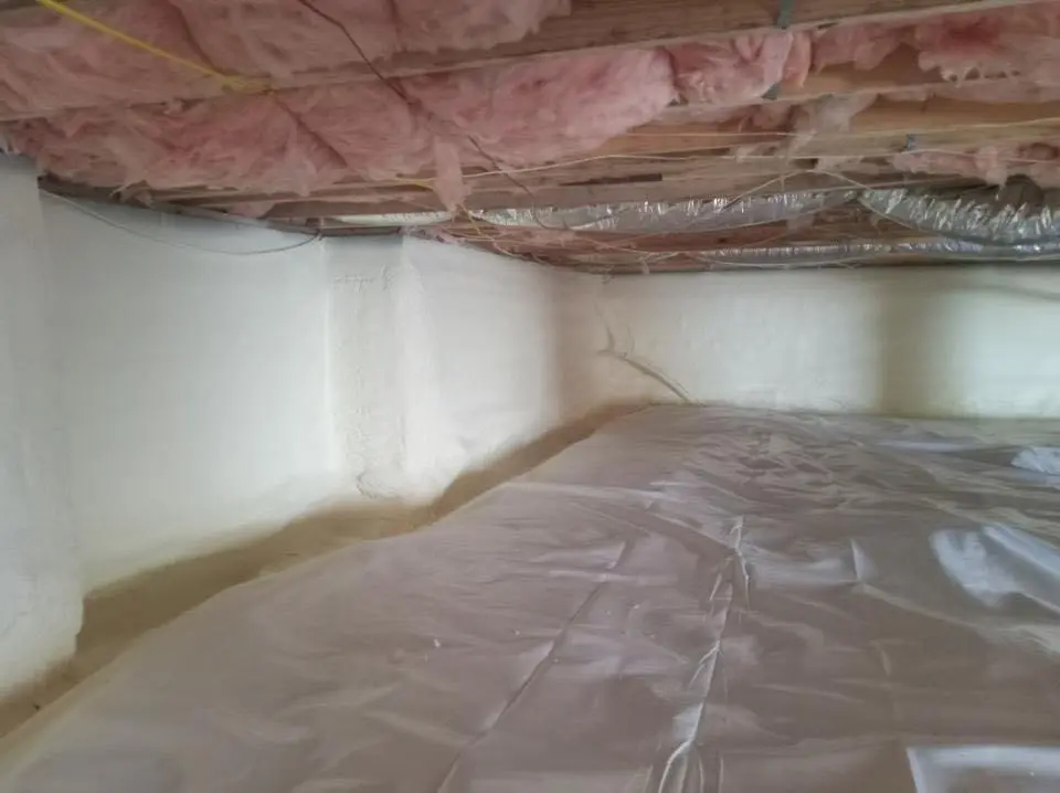 Crawl space encapsulation with closed-cell spray foam for Attic Insulation in Pleasant Grove